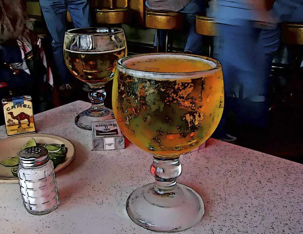 Schooner Of Cold Ass Beer @ Fred's Texas Cafe, Fort Worth