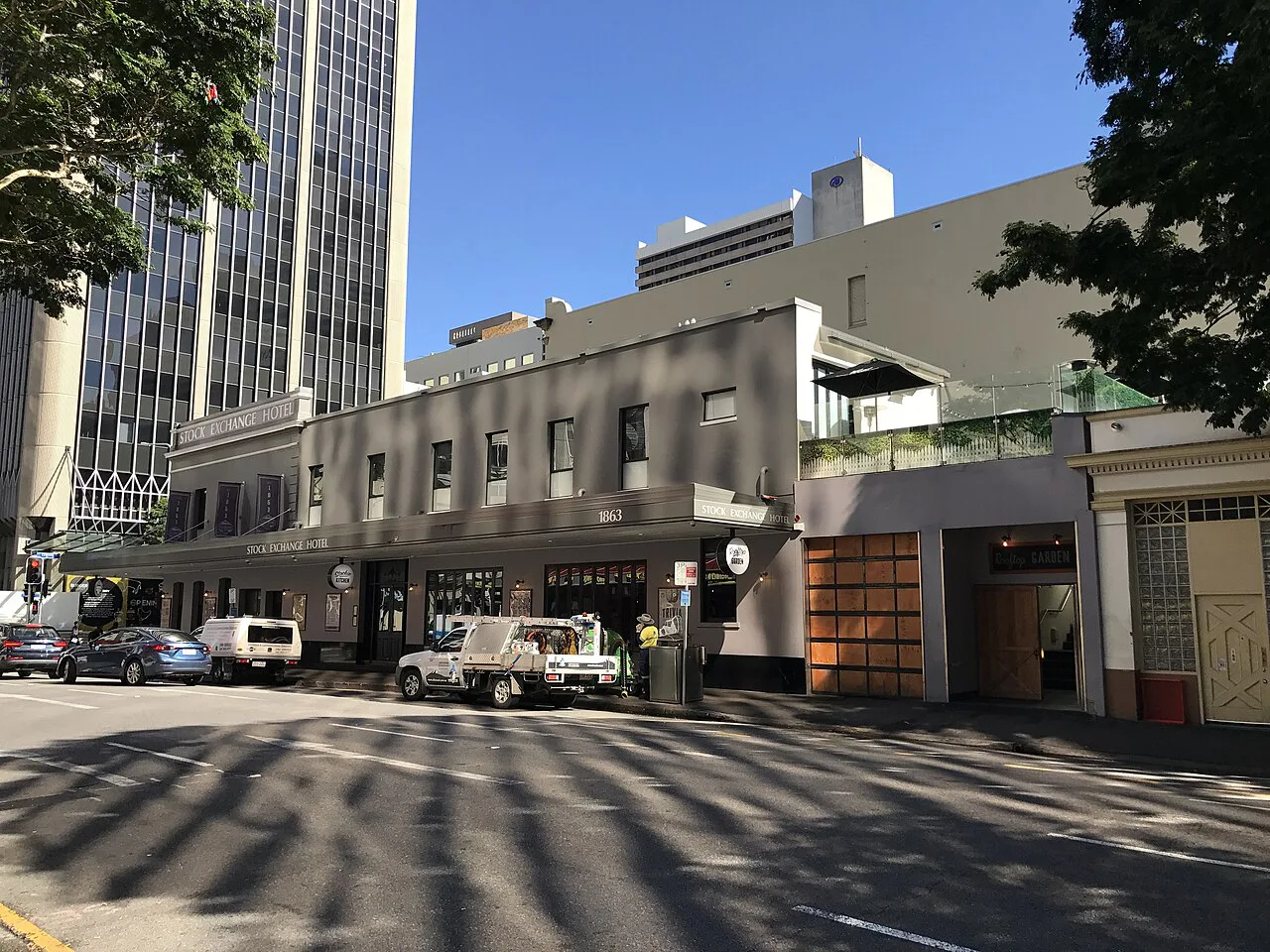 Stock Exchange Hotel, Charlotte Street facade, Brisbane