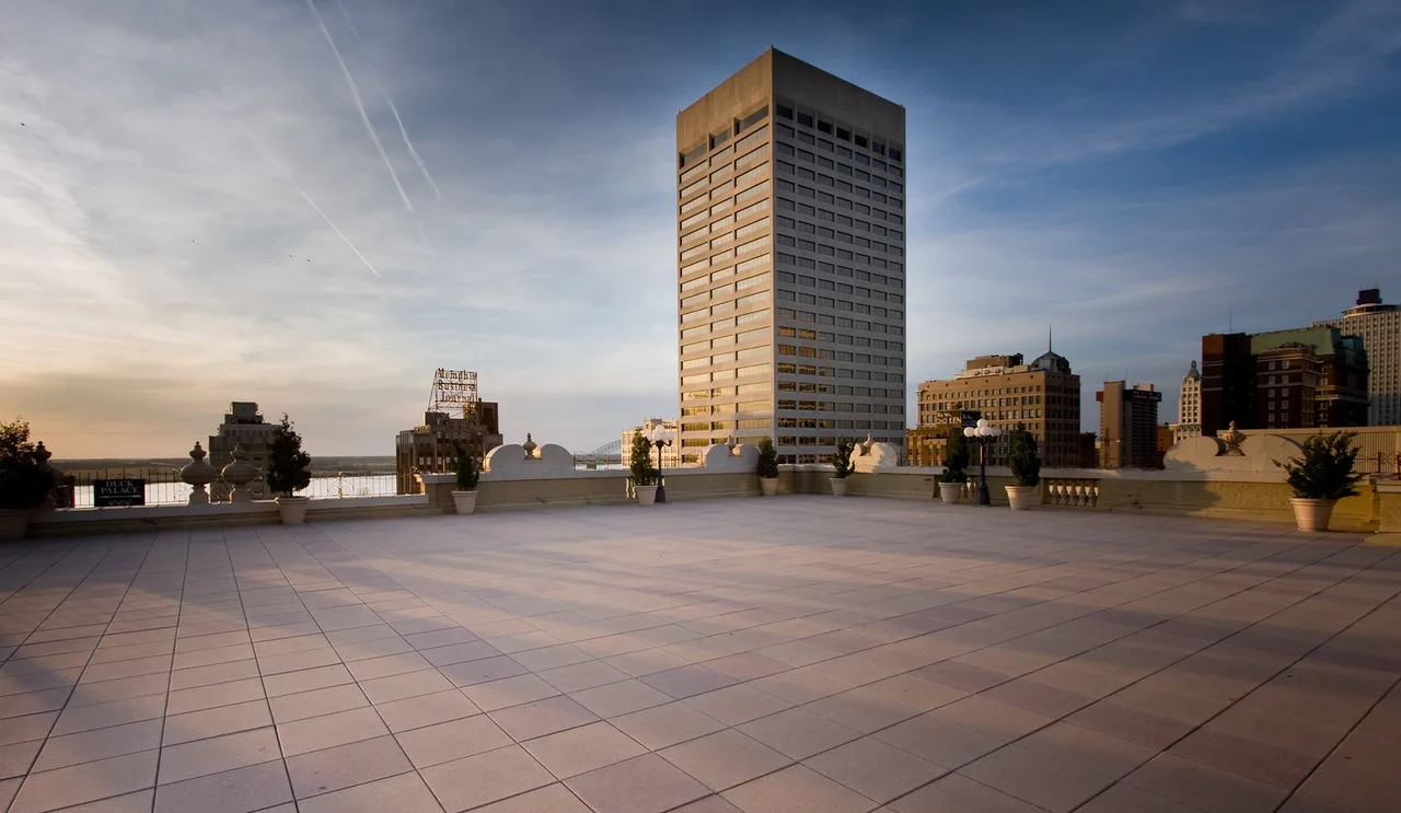 Roof of Peabody Hotel in Memphis