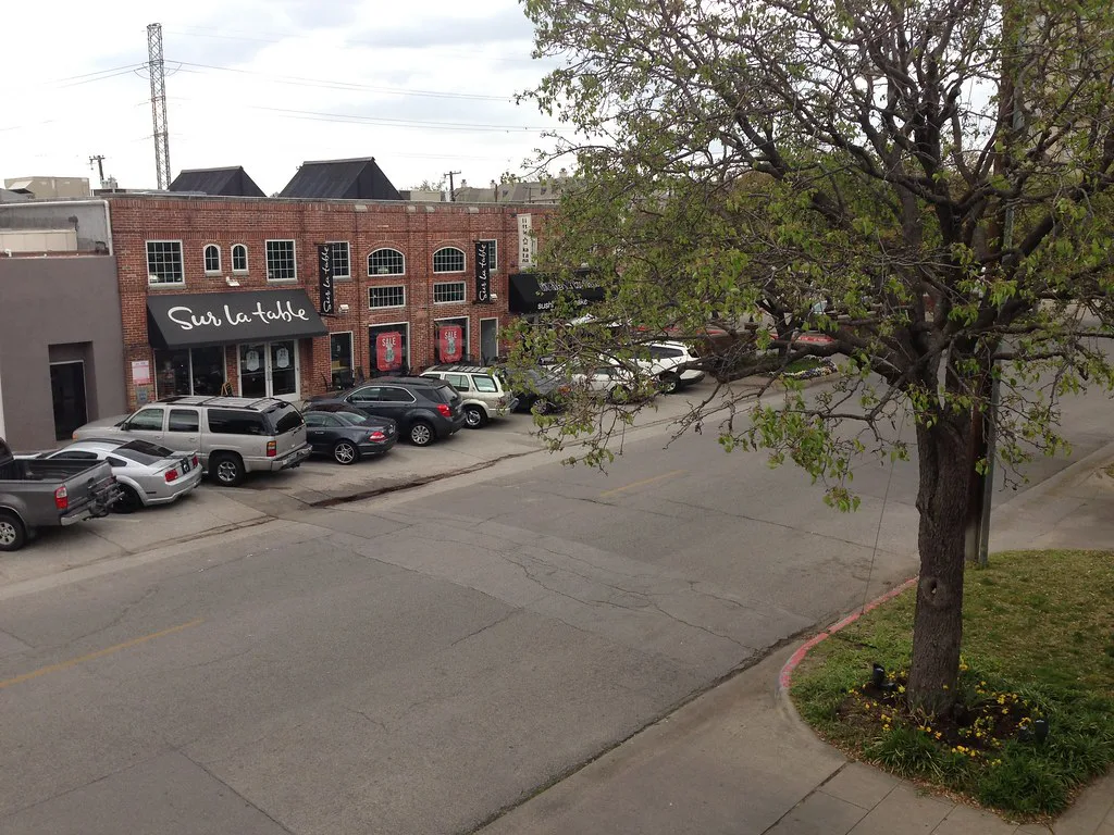 View To The North Up Travis Street From Fernando's Patio in Dallas