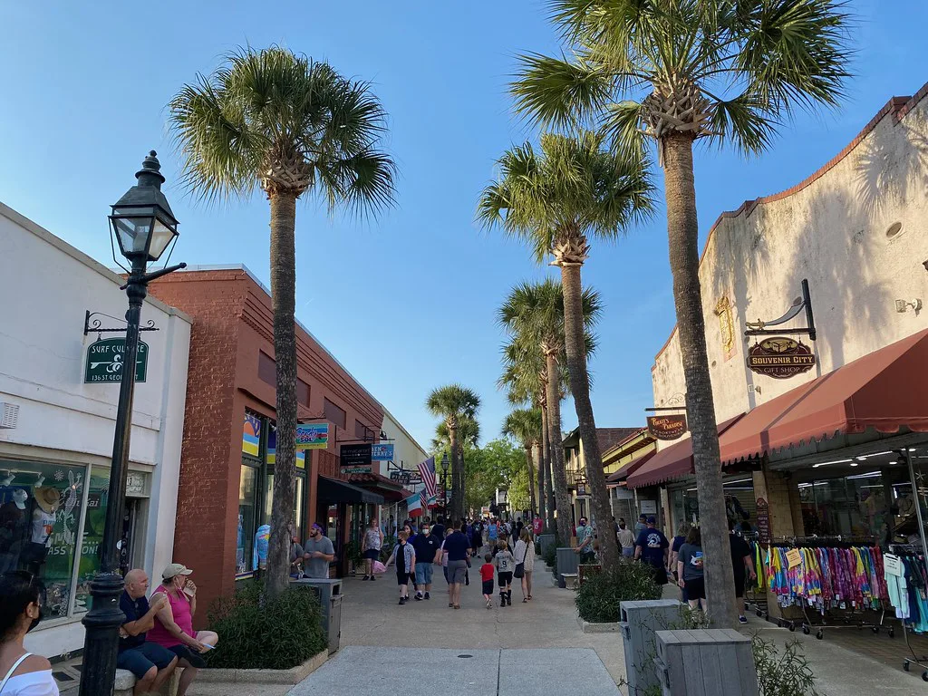 Through the St. George street, St. Augustine